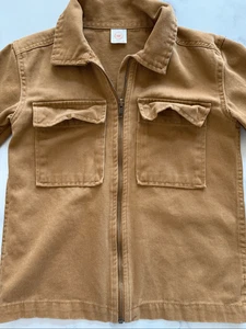 Wonder nation 6-7 boys jean denim jacket tan country light brown collared - Picture 1 of 6