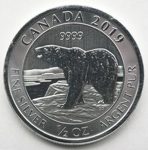 2019 KANADA - 2 $ DOLLARS - EISBÄR - 1/2 Oz BU SILBER - Bild 1 von 5