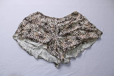 Aerie Women's Leopard Off-Duty Satin Flirty Boxer AC2 Beach Dune Size 2XS NWT  - Image 1 of 3