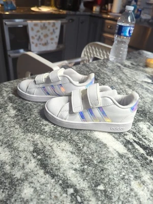 Adidas Grand Court 2.0 CF 1 Infant/Toddler Baby Girl Shoes Size 9 NEW  - Image 1 of 4
