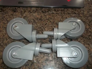 plastic caster 3" wheels 1/2 push in - Picture 1 of 2