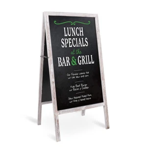 Heavy Duty Outdoor A Frame Sandwich Board Sidewalk Chalkboard Memo Sign Magnetic - Picture 1 of 22