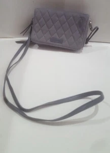 Vera Bradley Gray Suede All in One Crossbody Purse - Picture 1 of 7