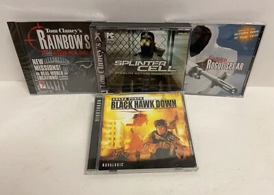 Tom Clancy's Rainbow Six Mission Pack: Eagle Watch/ Splinter Cell PC 1999 Sealed - Image 1 of 4
