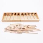 Wooden Montessori Math Educational Toy Stick Counting Learning Number Game GA1