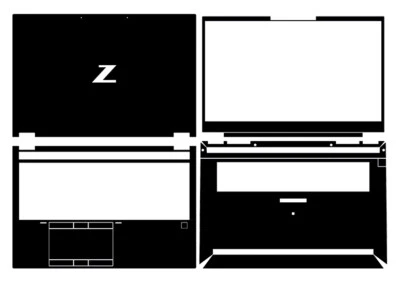 Carbon Vinyl Laptop Sticker Skin Decal Guard Cover for HP ZBook Fury 15 G7 15.6" - Image 1 of 4