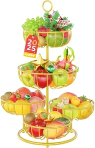 5 Tier Fruit Basket Stand for Kitchen Counter, Tall Tiered Fruit Bowl Organizer - Picture 1 of 9