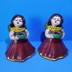 2 handgefertigte Thun Italien singender Engel Keramik Kerzenhalter, mit Aufklebern