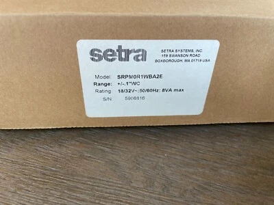 SETRA SRPM-0R1WB-A2-E Room Pressure Monitor NEW   #2 - Image 1 of 4