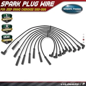 9Pcs Spark Plug Wire Set for Jeep Grand Cherokee 1993-1998 V8 5.2L V8 5.9L Gsa - Picture 1 of 8