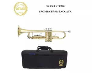 GRASSI GR STR500 TROMBA in Sib LACCATA DA STUDIO COMPLETA DI ASTUCCIO E OLIO - Foto 1 di 2