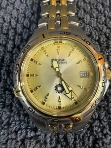 Fossil PR-5200 Stainless Steel Quartz Men’s Watch - BP British Petroleum New Bat - Picture 1 of 6