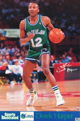 POSTER: NBA BASKETBALL - DEREK HARPER - DALLAS MAVS -FREE SHIPPING ! #7458 RW4 F Cover