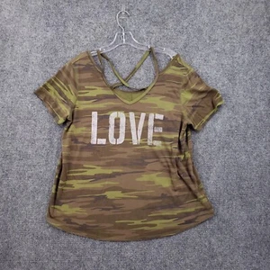 Grayson Threads T Shirt Womens 2XL XXL Green Camouflage Short Sleeve V-Neck - Picture 1 of 9
