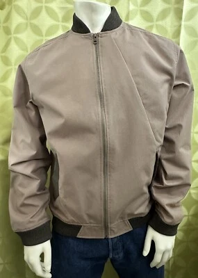 L/G NUEVO SIN ETIQUETAS Mocha Marrón VOLCOM BOMBAX Chaqueta de Bombardero LOGOTIPO DE PIEDRA Surf PATINETA Foto 1 de 4