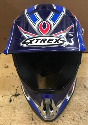 Blue SNELL M2000 MOTOCROSS HELMET DOT CERTIFIED SNELL APPROVED Sz Medium XTREX - Image 1 of 4