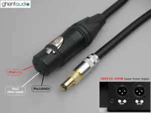DC25 --- Spine DC Oyaide per cavo DC Neutrik XLR(F) Canare 4S6 per HDPLEX 200W - Foto 1 di 4