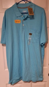NUEVO CON ETIQUETAS Camisa Polo Foundry Para Hombre XLarge Alta Súper Suave Azul Teal Manga Corta - Imagen 1 de 9
