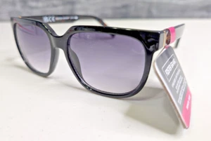 Foster Grant Sunglases Women Black Frame Purple Lens Square Tortoise Ear Piece - Picture 1 of 6