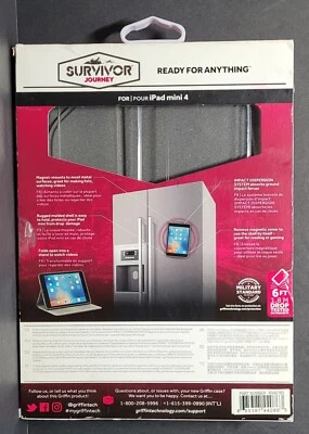 Griffin Ultra Slim iPad Mini 4 Case Survivor Journey NIB Gift - Image 1 of 4