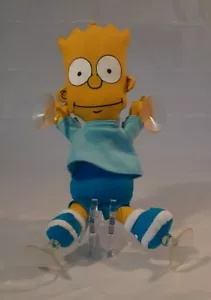 Vintage 1990 The Simpsons (Bart Simpson) Auto Saugnapf zum Aufkleben Plüsch Puppe - Bild 1 von 8