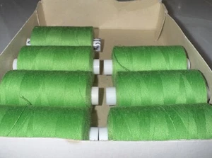 Coats Polyfil thread cotton Lime Green 7 X 1000meter Roles - Picture 1 of 3