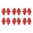 6 Pieces Red Bowk Napkin Rings, Butterfly K Napkin  Holders Handmade3481