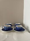 4 Whittard of Chelsea Ceramic Coffee  cups and saucers 200ml