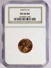 1957-D Lincoln Cent NGC MS66 RD