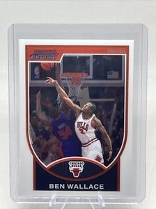 2007-08 Bowman Chrome #103 Ben Wallace NBA HOF Foil NM+ - Picture 1 of 2
