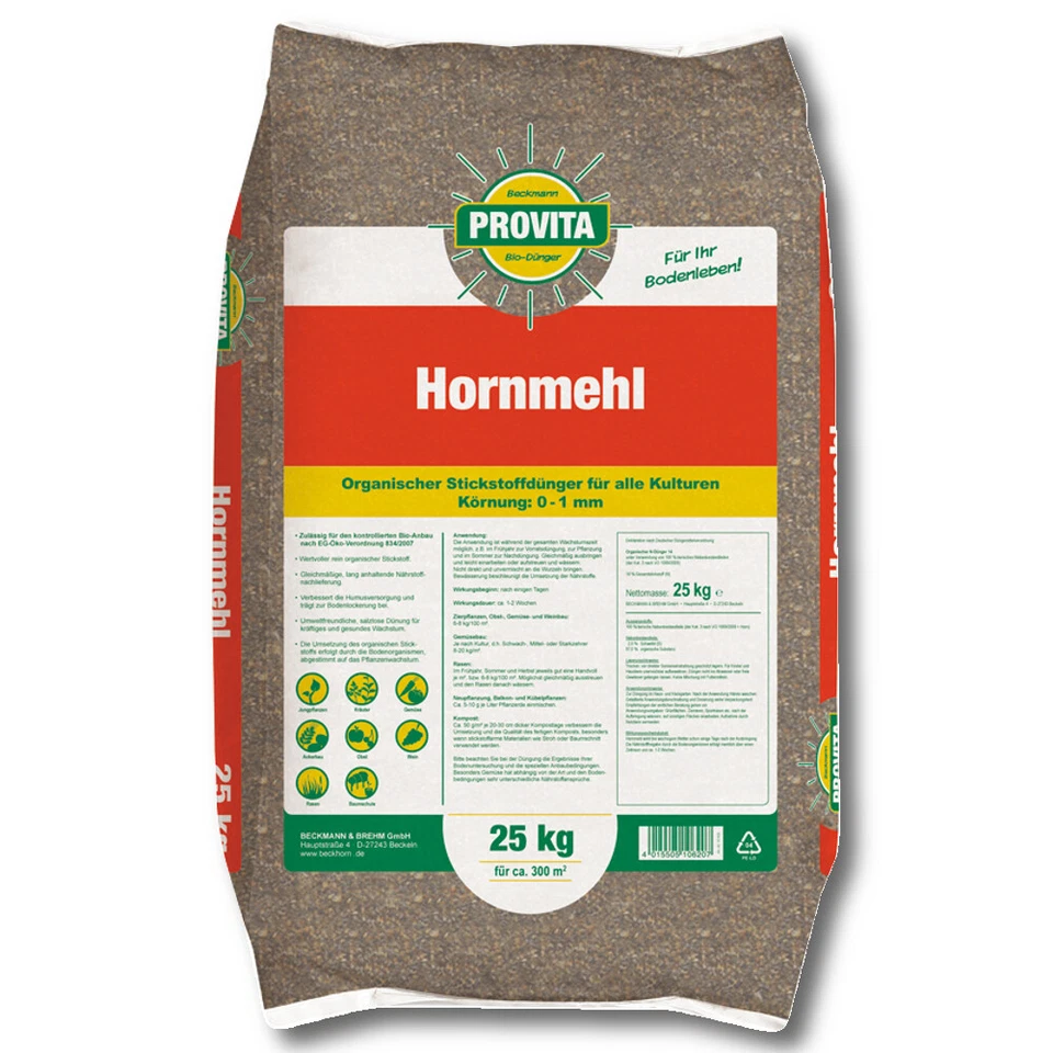 Provita Hornmehl 25 kg gedämpft Stickstoffdünger Universaldünger - Bild 1 von 1