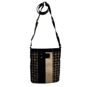 Kate Spade Thomas Classic Noel Crossbody Handbag Black Patent Leather Geometric - Picture 1 of 9