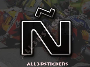 3D Stickers Resin Domed LETTER Ñ - Color Black - 25 mm(1 inch) Adhesive Decal - Picture 1 of 1