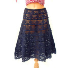 Vintage 80's Lace Skirt Summer Party Beach Cruise Evening Flare Long Skirt Sz M.