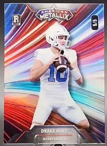 Drake Maye 5/5 2023 Wild Card Metallix Rookie RC New England Patriots UNC SSP - Imagen 1 de 2