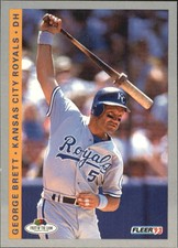 1993 Fleer Fruit of the Loom Baseball Card #7 George Brett