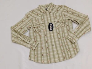 NEW Roper Women's Embroidered Cactus Print Long Sleeve Snap Western Shirt SMALL - Picture 1 of 5