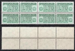 #1322 - Repubblica - 70 lire pacchi in concessione in quartina, 1966 - Nuovi - Picture 1 of 1