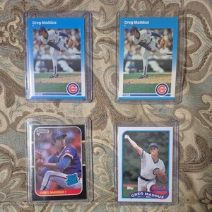 1987 Greg Maddux 4 card lot 3 Rookie Cards Chicago Cubs - Picture 1 of 5