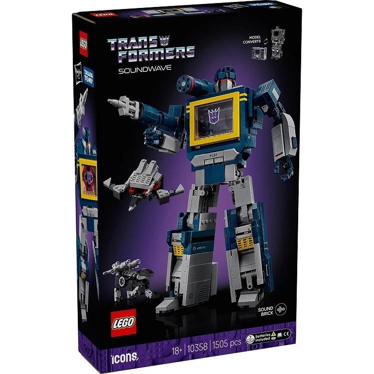 10358 LEGO® ICONS Transformers: Soundwave - NEW - (No Ship to WA/NT/FNQ/TAS) - image 1 of 1