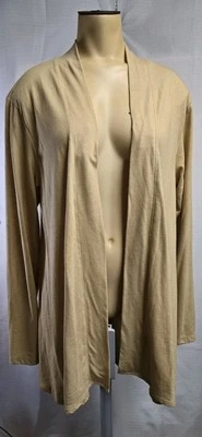 Cárdigan de mujer Columbia beige tejido ligero frente abierto encubrimiento talla L Foto 1 de 4