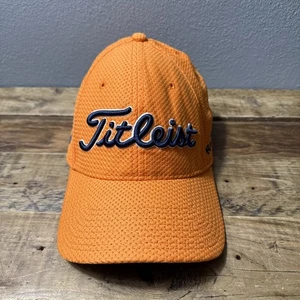 Titleist Footjoy FJ Golf Pro V1 Tour Hat Cap Orange With Black Logo Sz L/XL Flex - Picture 1 of 10