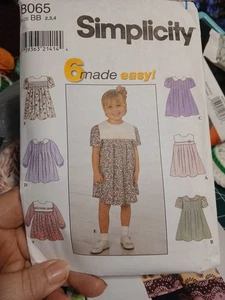 Simplicity 8065 Childs Size 2-3-4 Dress Uncut 1998 - Picture 1 of 2