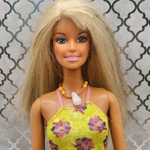 CALI GIRL BARBIE DOLL, Tanned Body Necklace, Redressed 2003 11.5" - Picture 1 of 9
