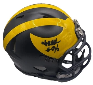ENOW ETTA SIGNED AUTOGRAPHED MICHIGAN WOLVERINES MINI HELMET PSA/DNA - Picture 1 of 2