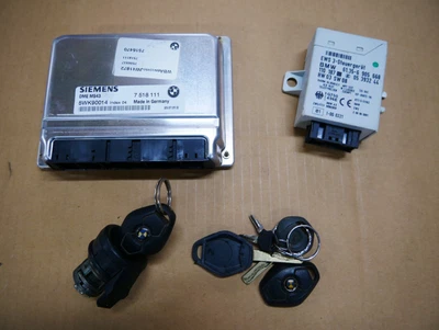 BMW E46 325i M54 Computer-Controller EWS Starter Kit 7516470 6905668 - Immagine 1 di 4
