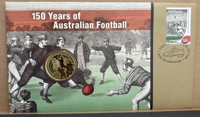 PNC Australia 2008 150 Years of Australian Football Perth Mint $1 Coin - image 1 of 2