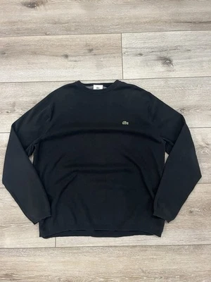 Lacoste Sweatshirt Men’s Size 6 (XL) Black Cotton Crew Neck Pullover - Image 1 of 4