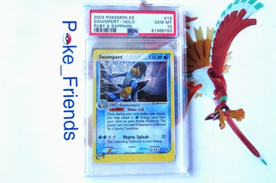 Pokemon Swampert Holo EX RUBY & SAPPHIRE 2003  E-Series E-reader PSA 10 - Image 1 of 2