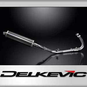 Silenciador de carbono ovalado de 18" escape completo Kawasaki Ninja 400 18-23 - Imagen 1 de 5